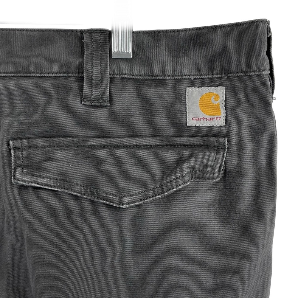 Carhartt Men's Size 42 Rugged Flex Cargo Work Shorts Gray Relaxed Fit Canvas